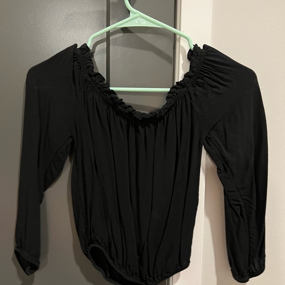 Brandy Melville black off-shoulder long sleeve blouse - OS - Picture 2 of 3